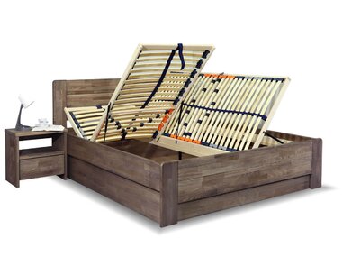 Dřevěná postel s úložným prostorem ARION 2, masiv buk Dřevěná postel s úložným prostorem ARION 2, masiv buk