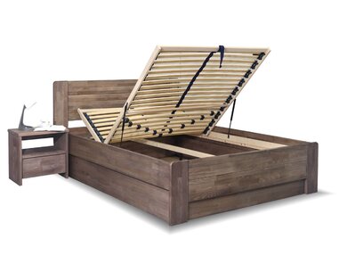 Postel s úložným prostorem ARION 2, 140x200, masiv buk Postel s úložným prostorem ARION 2, 140x200, masiv buk