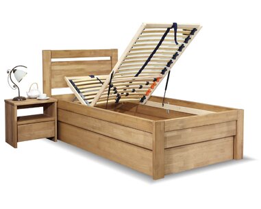 Zvýšená postel s úložným prostorem Klementin, 90x200, masiv buk Zvýšená postel s úložným prostorem Klementin, 90x200, masiv buk
