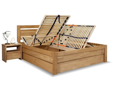 Zvýšená postel s úložným prostorem Klementin, masiv buk Zvýšená postel s úložným prostorem Klementin, masiv buk