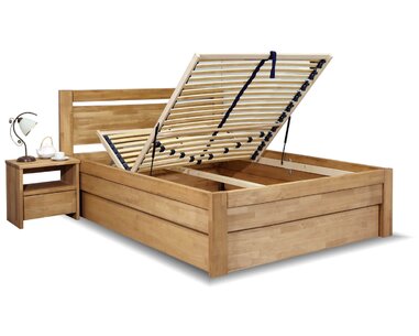 Zvýšená postel s úložným prostorem Klementin, 140x200, masiv buk Zvýšená postel s úložným prostorem Klementin, 140x200, masiv buk