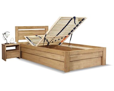 Zvýšená postel s úložným prostorem Klementin, 120x200, masiv buk Zvýšená postel s úložným prostorem Klementin, 120x200, masiv buk