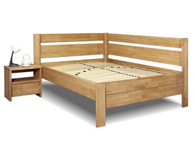 Zvýšená postel z masivu Academia, 140x200, masiv buk, Pravá Zvýšená postel z masivu Academia, 140x200, masiv buk, Pravá