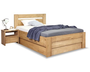 Zvýšená postel s úložným prostorem Orfeus, 140x200, masiv buk Zvýšená postel s úložným prostorem Orfeus, 140x200, masiv buk