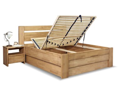 Postel s úložným prostorem Orfeus, masiv buk, 140x200 Postel s úložným prostorem Orfeus, masiv buk, 140x200