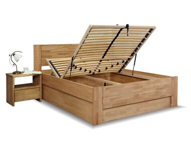 Postel s úložným prostorem Trinity 2, masiv buk, 140x200 Postel s úložným prostorem Trinity 2, masiv buk, 140x200