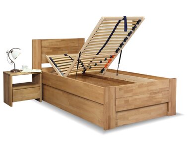 Postel s úložným prostorem Trinity 2, 80x200, 90x200, masiv buk Postel s úložným prostorem Trinity 2, 80x200, 90x200, masiv buk
