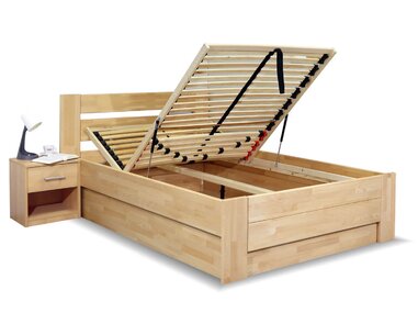 Postel s úložným prostorem Trinity, masiv buk, 140x200 Postel s úložným prostorem Trinity, masiv buk, 140x200