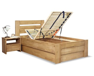 Postel s úložným prostorem Orfeus, 120x200, masiv buk Postel s úložným prostorem Orfeus, 120x200, masiv buk