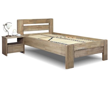 Postel z masivu Primátor, 120x200, masiv buk Postel z masivu Primátor, 120x200, masiv buk