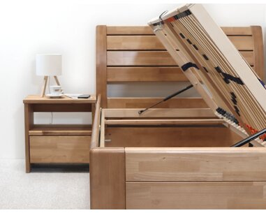 Postel dvoulůžko z masivu Concepta - boční výklop Postel dvoulůžko z masivu Concepta - boční výklop