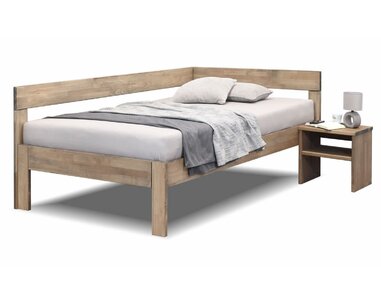 Rohová postel jednolůžko Tiffany 140x200, masiv buk, Levá  Rohová postel jednolůžko Tiffany 140x200, masiv buk, Levá