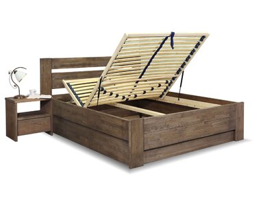 Postel s úložným prostorem Trinity, masiv dub, 140x200 Postel s úložným prostorem Trinity, masiv dub, 140x200