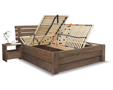 Postel s úložným prostorem Odysea, masiv dub Postel s úložným prostorem Odysea, masiv dub