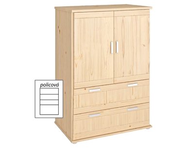 Šatní skříň dvoudvéřová Beta-183, smrk Šatní skříň dvoudvéřová Beta-183, smrk