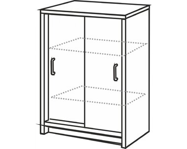 Komoda-prádelník s posuvnými dveřmi IA601A, lamino buk Komoda-prádelník s posuvnými dveřmi IA601A, lamino buk