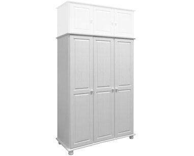 Šatní skříň IA8863B bílá, masiv borovice Šatní skříň IA8863B bílá, masiv borovice