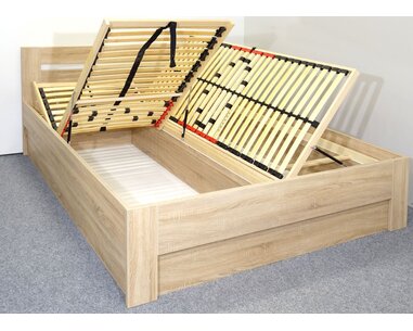 Manželská postel s úložným prostorem, boční výklop LADA 160x210, 160x220 Manželská postel s úložným prostorem, boční výklop LADA 160x210, 160x220