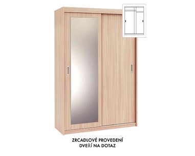 Šatní skříň s posuvnými dveřmi EVITA 15, šířka 150 cm Šatní skříň s posuvnými dveřmi EVITA 15, šířka 150 cm