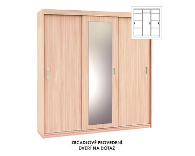 Kombinovaná skříň s posuvnými dveřmi EVITA 20-2, šířka 200 cm Kombinovaná skříň s posuvnými dveřmi EVITA 20-2, šířka 200 cm