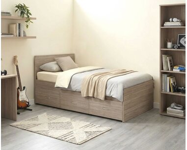 Vyvýšená postel s úložným prostorem DELTA, 90x200cm Vyvýšená postel s úložným prostorem DELTA, 90x200cm