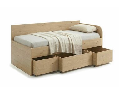 Rohová vyvýšená postel s úložným prostorem EMA, 90x200cm Rohová vyvýšená postel s úložným prostorem EMA, 90x200cm