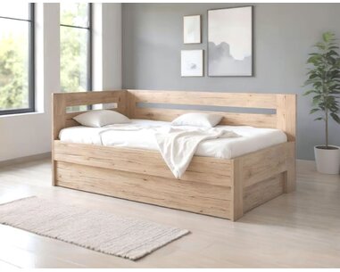 Rohová zvýšená postel s úložným prostorem Erika, 120x200cm - Levá Rohová zvýšená postel s úložným prostorem Erika, 120x200cm - Levá