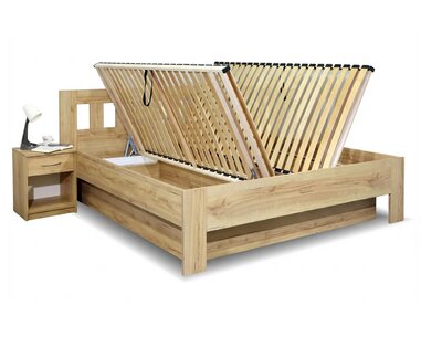 Dvoulůžko s úložným prostorem MALAGA, boční výklop Dvoulůžko s úložným prostorem MALAGA, boční výklop