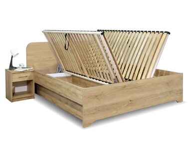 Manželská postel s úložným prostorem OTO, boční výklop Manželská postel s úložným prostorem OTO, boční výklop