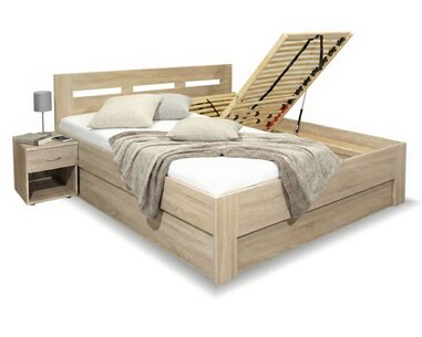 Manželská postel s úložným prostorem, boční výklop Pegas 160x210 Manželská postel s úložným prostorem, boční výklop Pegas 160x210