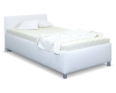 Zvýšená čalouněná postel s úložným prostorem Lyoneta, 90x200, bílá Zvýšená čalouněná postel s úložným prostorem Lyoneta, 90x200, bílá