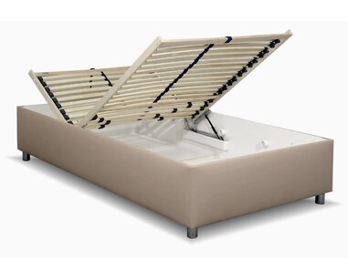 Zvýšená válenda s úložným prostorem Roneta, 140x200, hnědošedá Zvýšená válenda s úložným prostorem Roneta, 140x200, hnědošedá