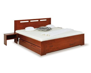 Postel dvoulůžko z masivu VALENCIA, masiv buk, kaštan Postel dvoulůžko z masivu VALENCIA, masiv buk, kaštan