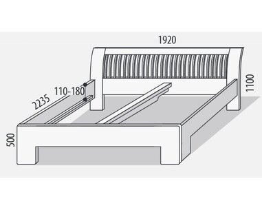 Manželská postel z masivu SOFIA F114 Manželská postel z masivu SOFIA F114