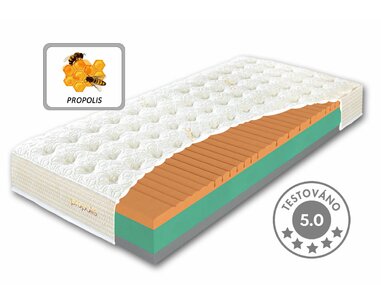 Prémiová ortopedická matrace PROPOLIS MAX, 90x200cm, 25cm, 150kg, studená pěna Prémiová ortopedická matrace PROPOLIS MAX, 90x200cm, 25cm, 150kg, studená pěna