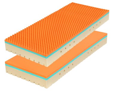 Středně tvrdá matrace SUPER FOX 1+1 Zdarma, 80x200cm, 135kg,  líná bio pěna Středně tvrdá matrace SUPER FOX 1+1 Zdarma, 80x200cm, 135kg,  líná bio pěna