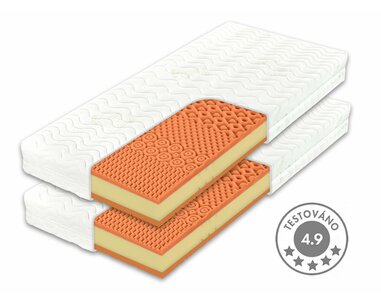Tvrdší zdravotní matrace BEZVA BINGO HARD 1+1 Zdarma, 20cm, 120x200cm, 130kg, líná pěna Tvrdší zdravotní matrace BEZVA BINGO HARD 1+1 Zdarma, 20cm, 120x200cm, 130kg, líná pěna