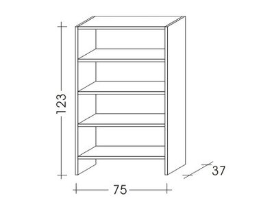 Komoda Sendy 164-policová, masiv smrk Komoda Sendy 164-policová, masiv smrk