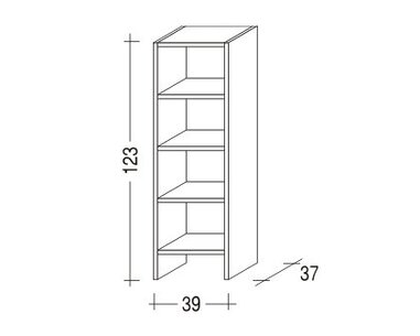 Komoda Sendy 167-policová, masiv smrk Komoda Sendy 167-policová, masiv smrk