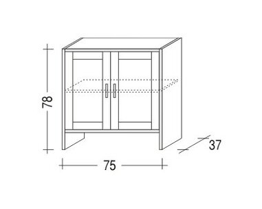Komoda Sendy 161/162 - dvířková, masiv smrk Komoda Sendy 161/162 - dvířková, masiv smrk