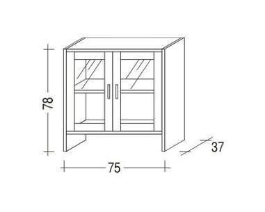Komoda Sendy 161/163 - dvířková, masiv smrk Komoda Sendy 161/163 - dvířková, masiv smrk