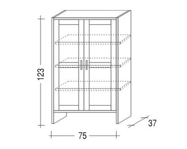 Komoda Sendy 164/165 - dvířková, masiv smrk Komoda Sendy 164/165 - dvířková, masiv smrk