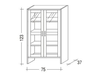 Komoda Sendy 164/166 - dvířková, masiv smrk Komoda Sendy 164/166 - dvířková, masiv smrk