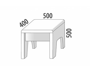 Noční stolek se zásuvkou F321/BC - masiv buk Noční stolek se zásuvkou F321/BC - masiv buk