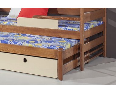Poschoďová postel s přistýlkou a úložným prostorem pro 3 děti NATY3, masiv borovice Poschoďová postel s přistýlkou a úložným prostorem pro 3 děti NATY3, masiv borovice