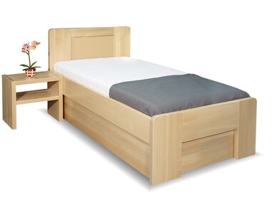 Zvýšená postel s úložným prostorem Dan, 80x200, 90x200, masiv buk Zvýšená postel s úložným prostorem Dan, 80x200, 90x200, masiv buk