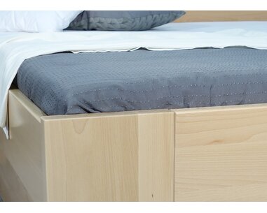 Zvýšená postel s úložným prostorem Matěj, 80x200, 90x200, masiv buk Zvýšená postel s úložným prostorem Matěj, 80x200, 90x200, masiv buk