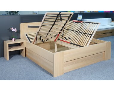 Zvýšená postel s úložným prostorem Carmen, 160x200, 180x200, masiv buk Zvýšená postel s úložným prostorem Carmen, 160x200, 180x200, masiv buk