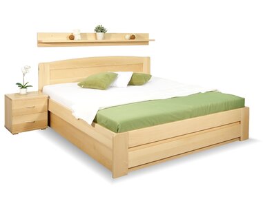 Postel z masivu s úložným prostorem Justina, 160x200, 180x200, masiv buk Postel z masivu s úložným prostorem Justina, 160x200, 180x200, masiv buk