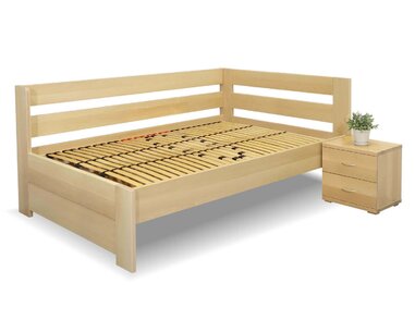 Zvýšená postel Valentin-Pravá, 120x200 cm, masiv buk Zvýšená postel Valentin-Pravá, 120x200 cm, masiv buk